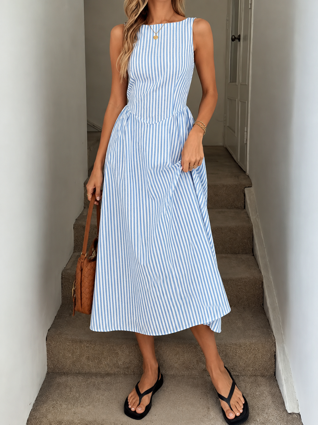 Denise™ | Elegante Buikcamouflerende Midi Jurk