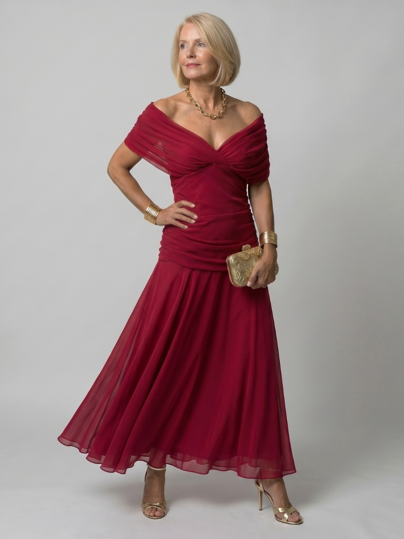 Evelina™ | Elegante Buikcamouflerende Maxi Jurk