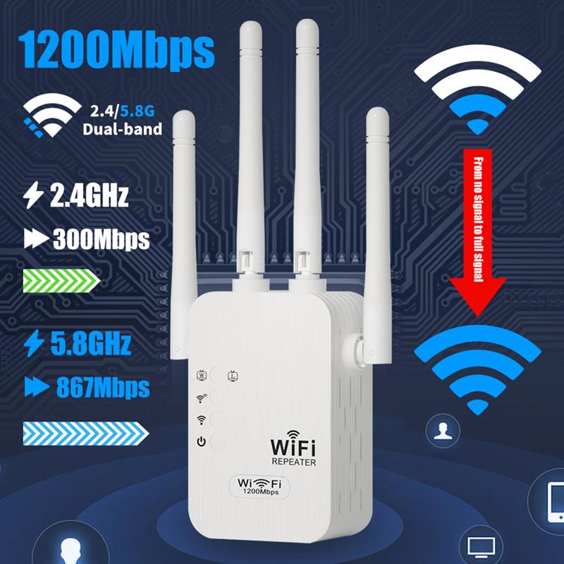 🔥 Black Friday: 55% korting! WiFi-versterker 2025 – 1200 Mbps, dual-band, dekt 930 m² & 50 apparaten 📶🎄