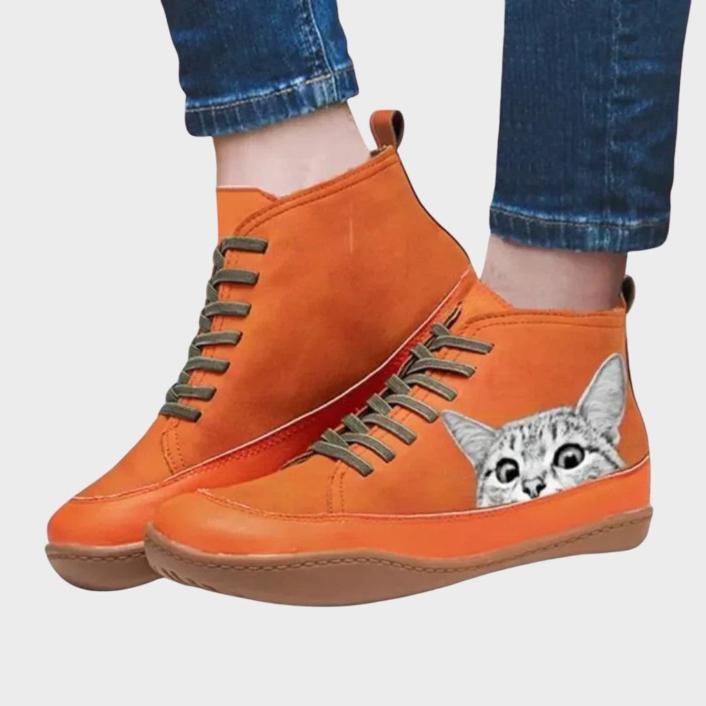 Felina - Leren laarzen voor kattenliefhebbers