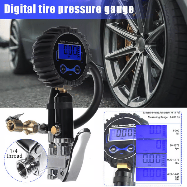 🔥Nieuw binnen 50% KORTING🎁  - 🏎️  Digitale bandenspanningsmeter met manometer