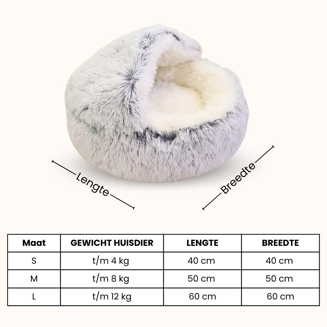 CharmPaws® Luxe Kalmerend Slaapnest - Voor Katten & Kleine Honden