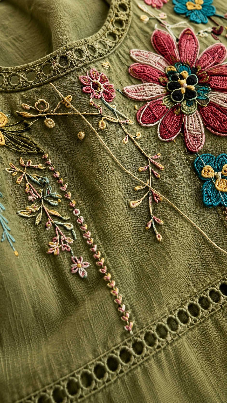 Babette | Vintage Blouse Met Bloemenpatroon