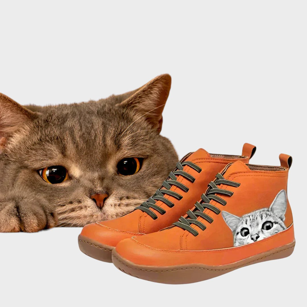 Felina - Leren laarzen voor kattenliefhebbers