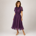 Flavia | Maxi Jurk met Druppelnek en Kant Chiffon Rand