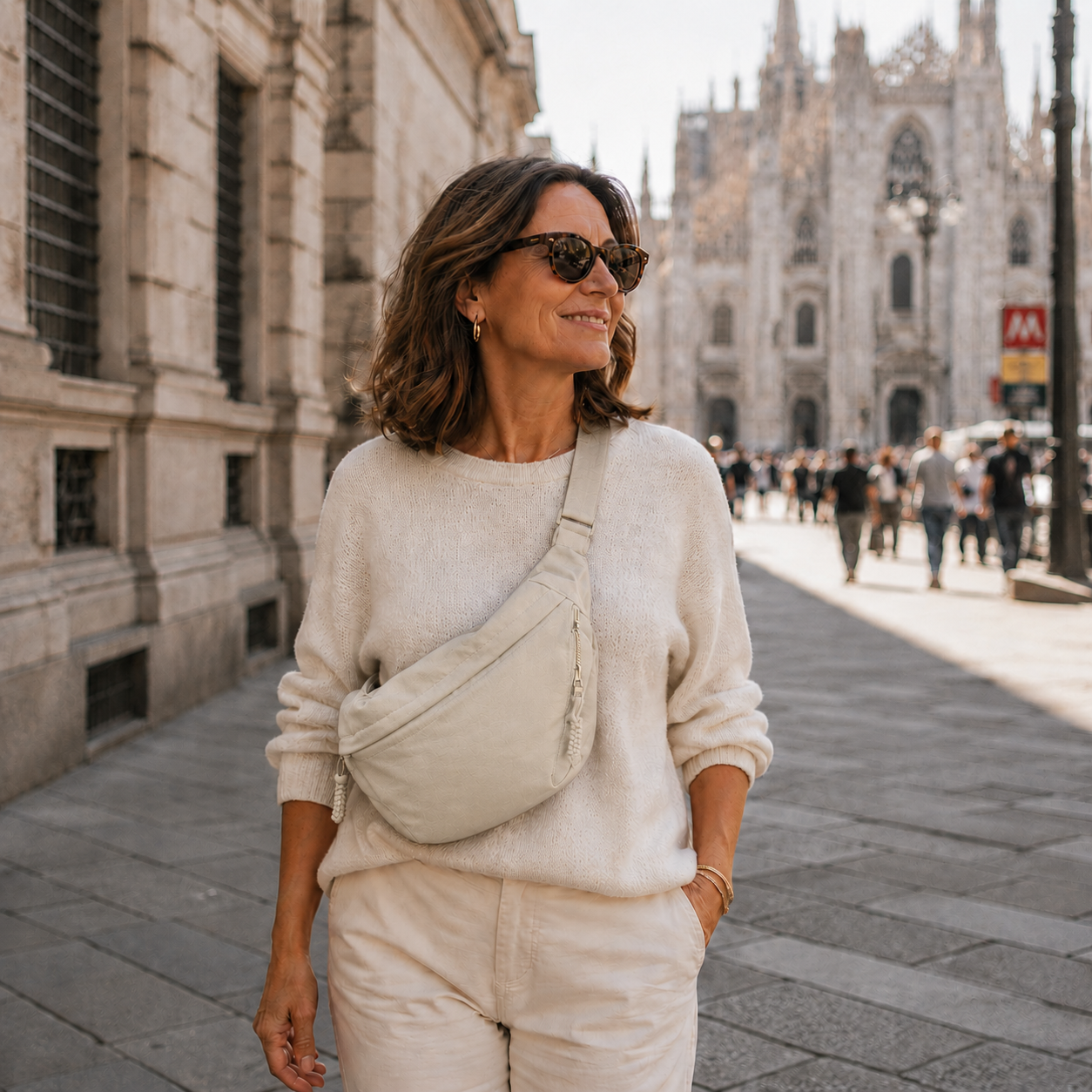 Elena | Schoudertas Beige