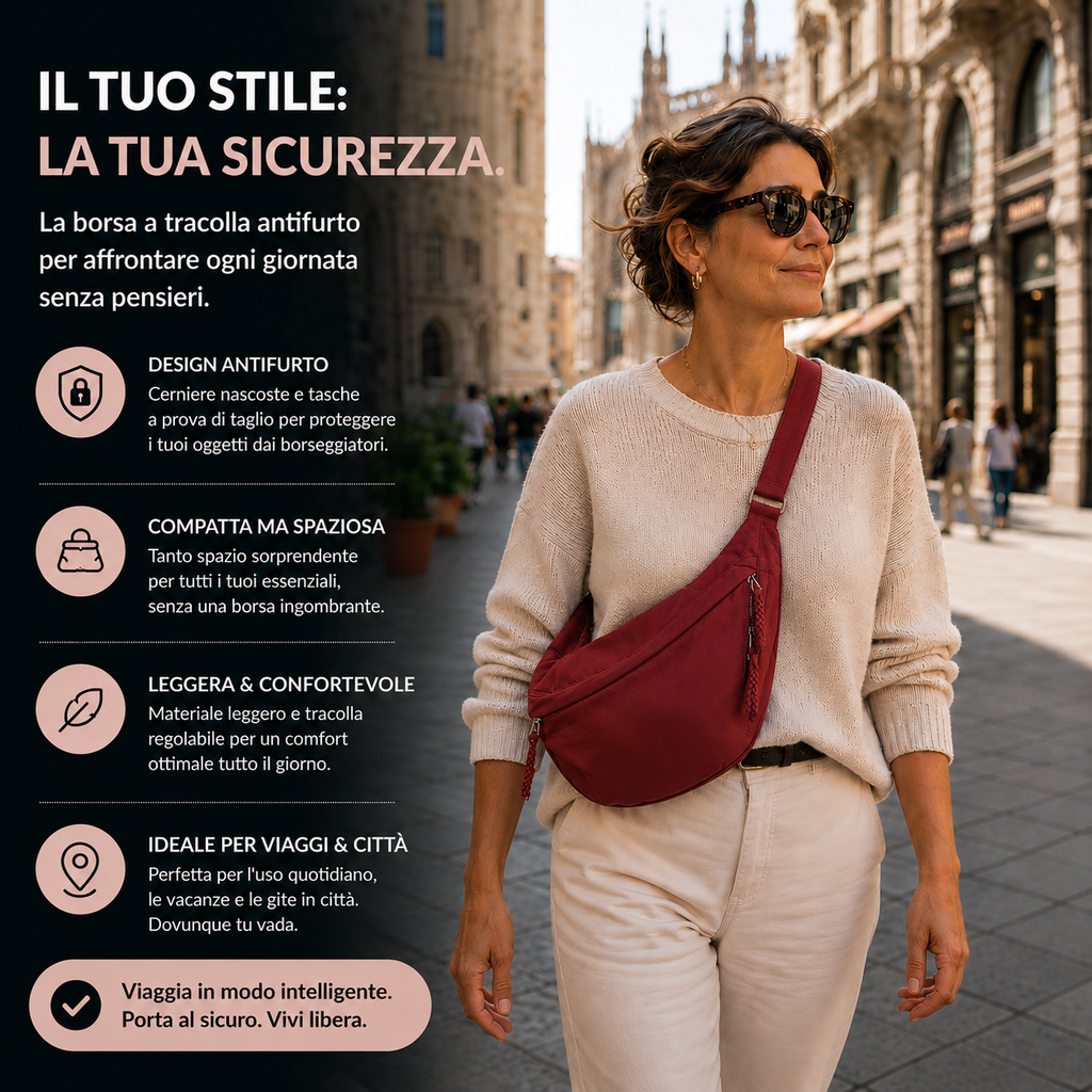 Rosa | Schoudertas Bordeaux