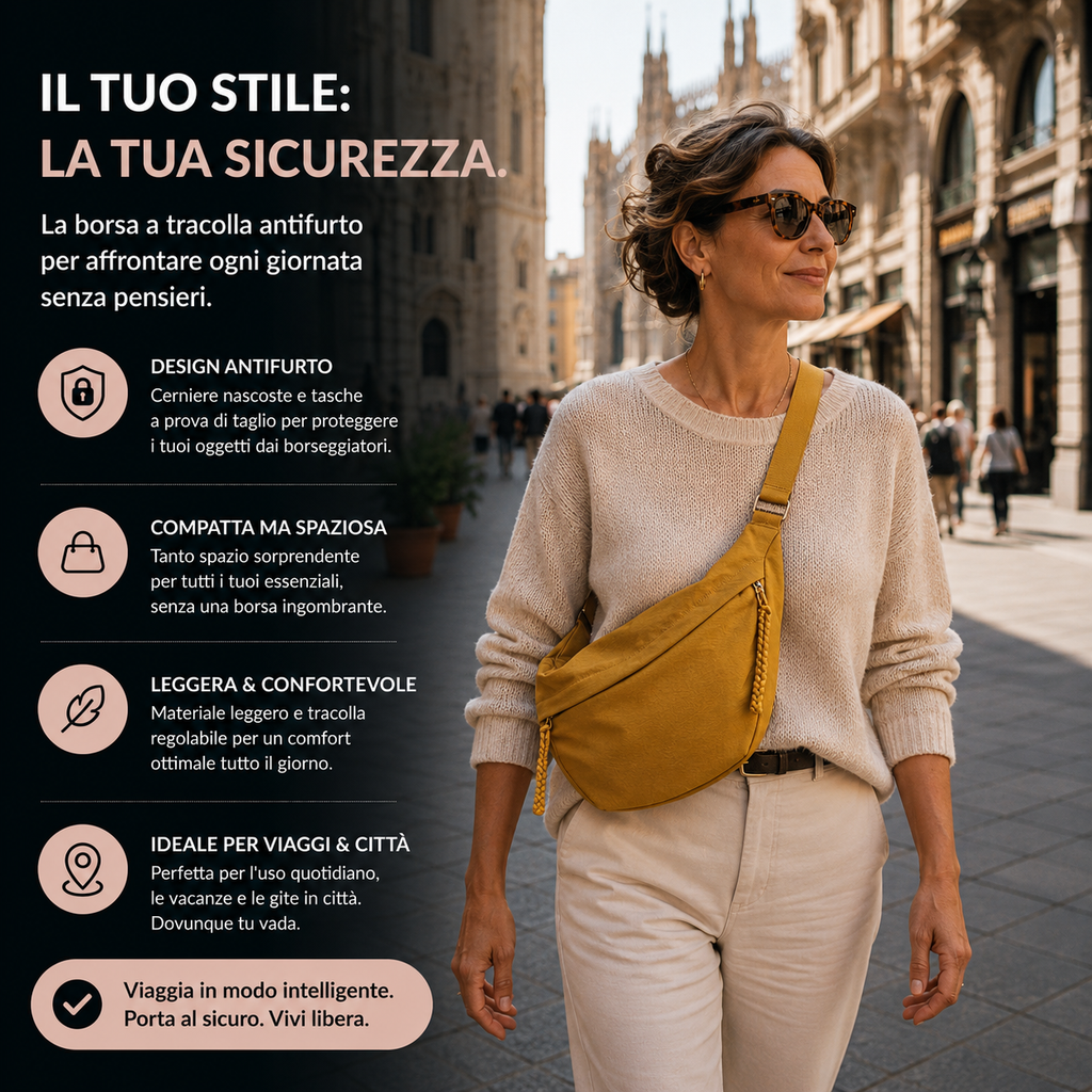 Luce | Schoudertas Okergeel