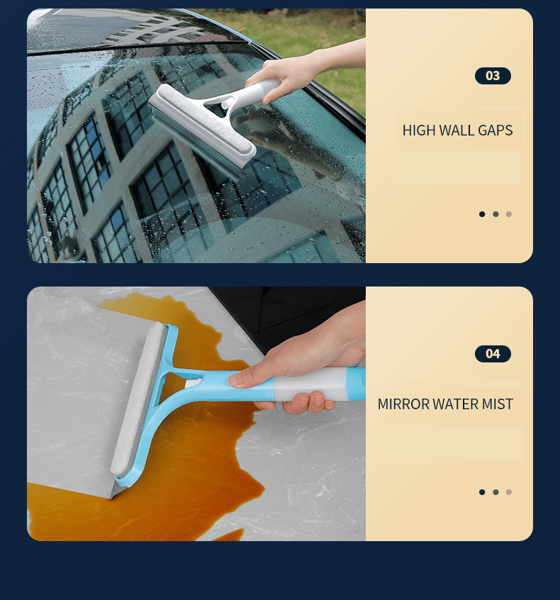 * 3-in-1 raamreinigingshulpmiddel voor auto binnen buiten hoge ramen