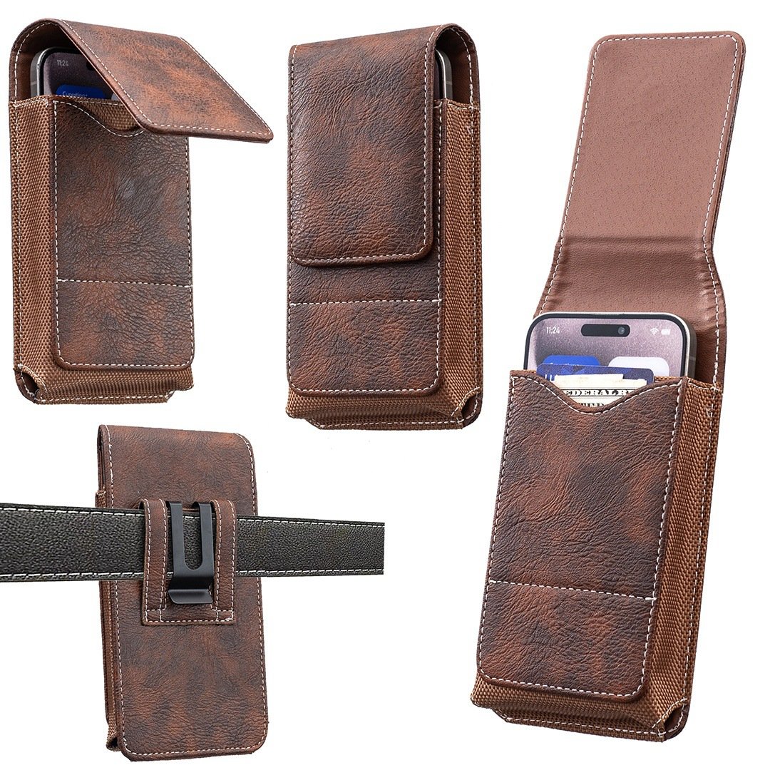 ❄️Zomerfresh 50% Korting!📱Riem Telefoonhouder met Magnetische Sluiting – Stevig Smartphone Holster met Clip, Riemlus & Kaartvak