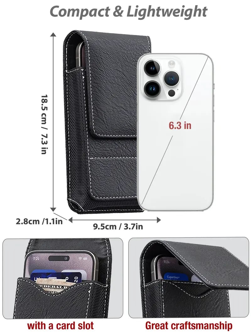 ❄️Zomerfresh 50% Korting!📱Riem Telefoonhouder met Magnetische Sluiting – Stevig Smartphone Holster met Clip, Riemlus & Kaartvak
