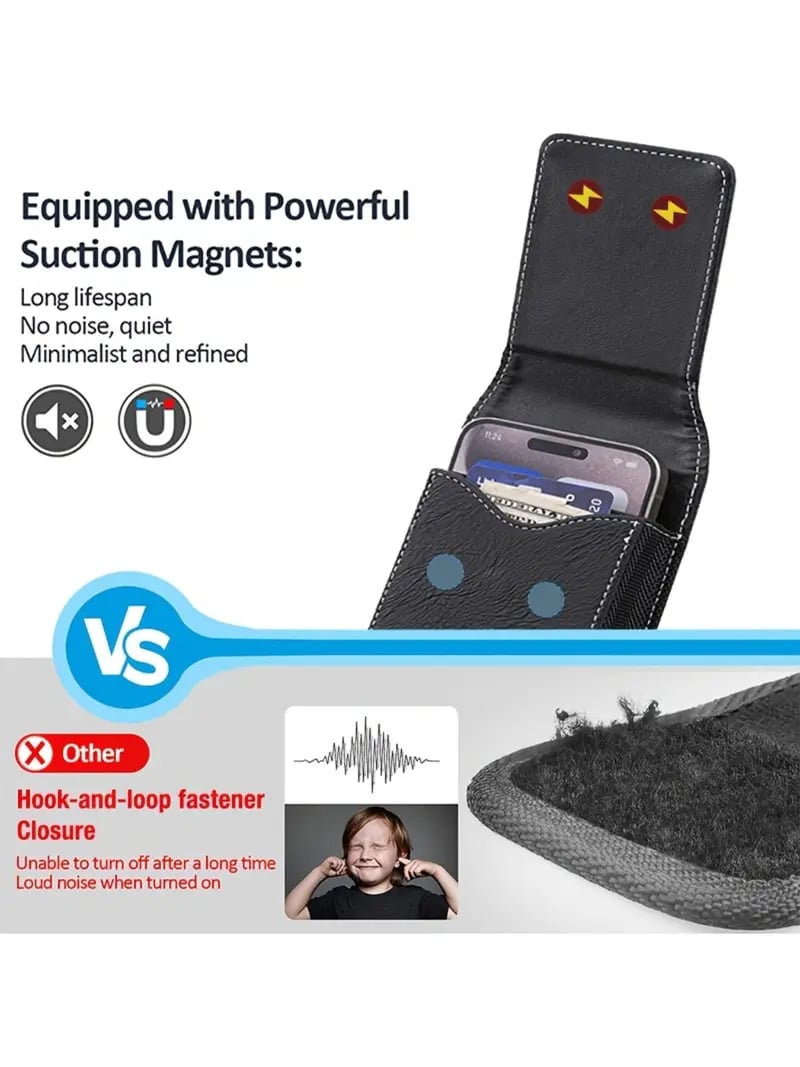 ❄️Zomerfresh 50% Korting!📱Riem Telefoonhouder met Magnetische Sluiting – Stevig Smartphone Holster met Clip, Riemlus & Kaartvak