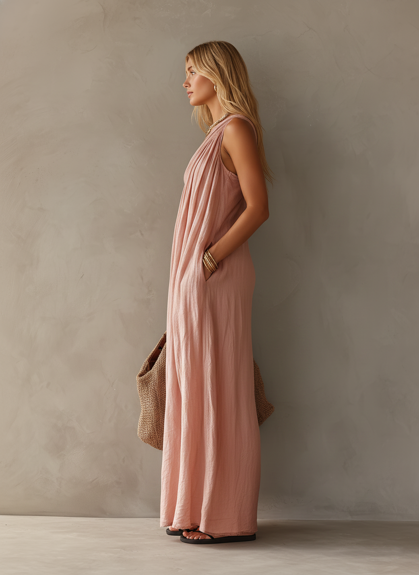 Judith | Luchtige One-Shoulder Maxi Jurk