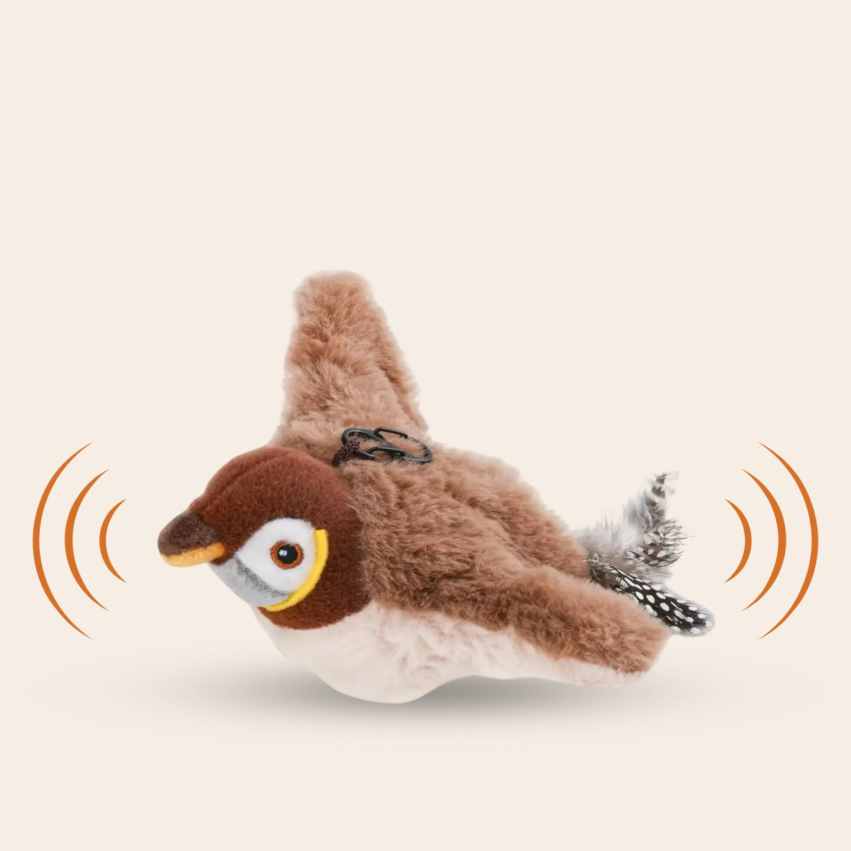 CharmPaws® Realistische Simulatie Vogel voor Katten - Grote Mus (Flappert + Tjilpt)