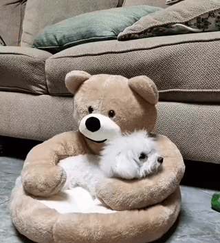 Knuffelbed voor Honden en Katten | Half-Open Warm & Wasbaar Kussen