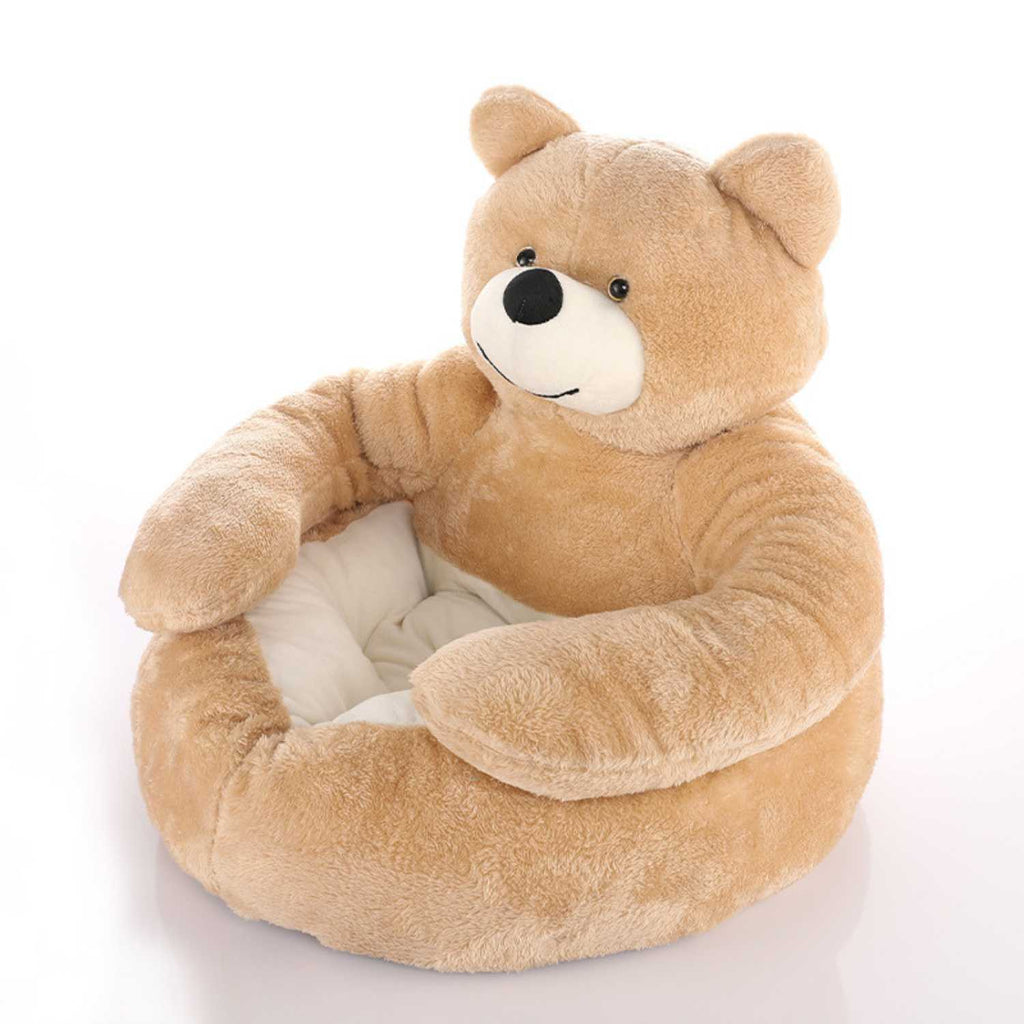 Knuffelbed voor Honden en Katten | Half-Open Warm & Wasbaar Kussen