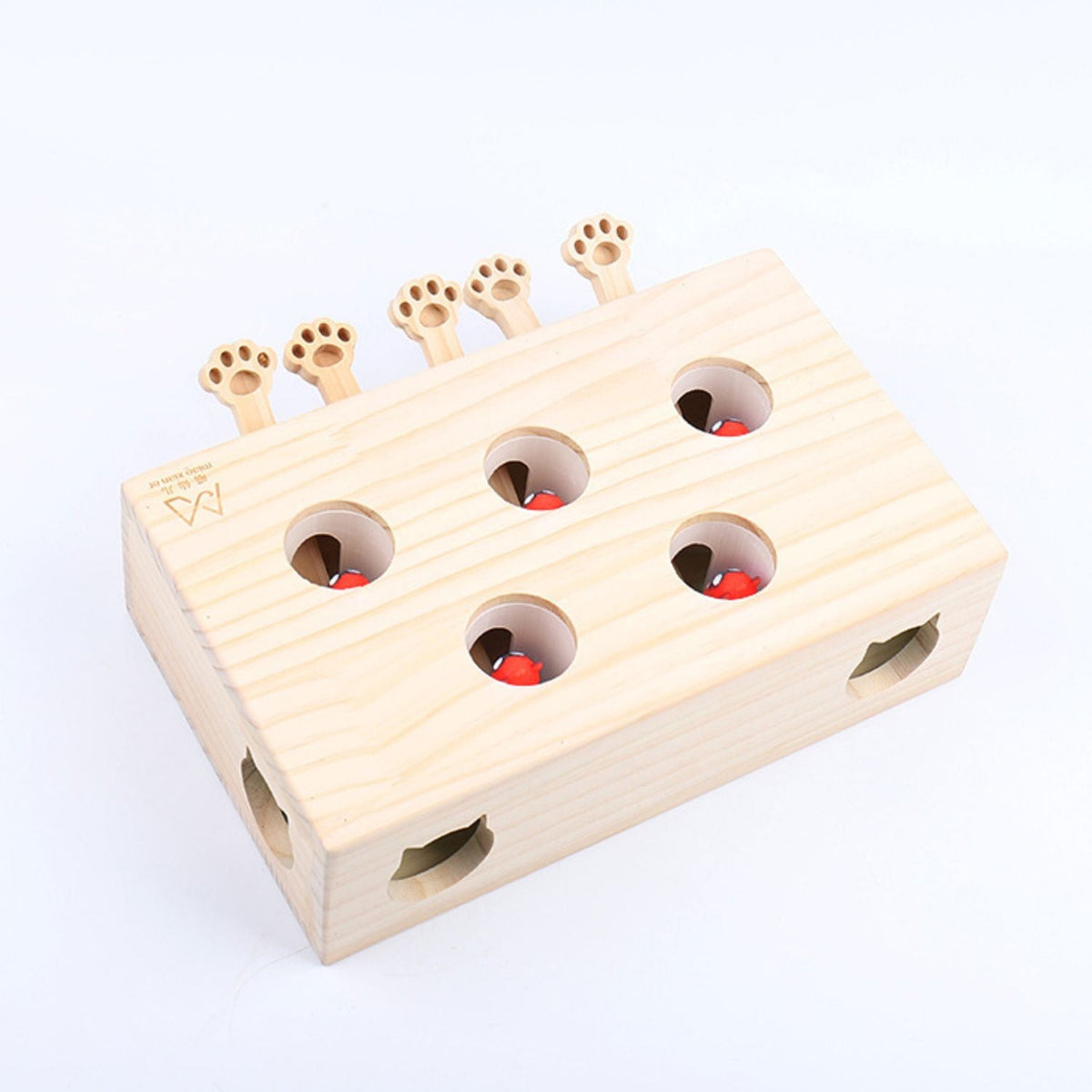 Whack-a-Mole/Mollenmeppen Hout | Uitdagend spel voor Katten