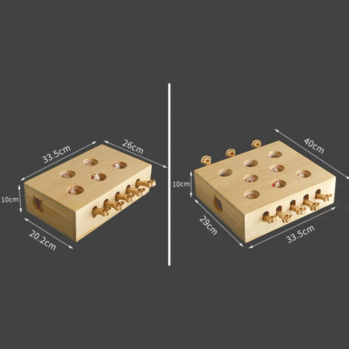 Whack-a-Mole/Mollenmeppen Hout | Uitdagend spel voor Katten