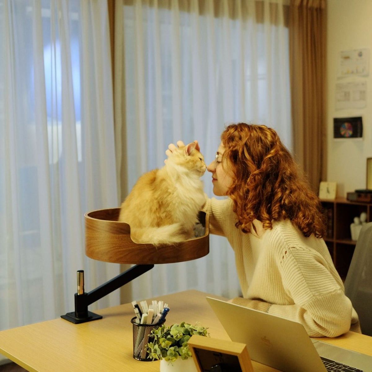 Bureau Kattenmand | Draaibaar, Verstelbaar & Dubbele Mand