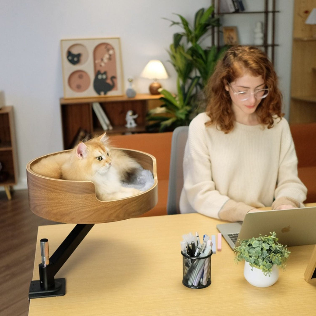 Bureau Kattenmand | Draaibaar, Verstelbaar & Dubbele Mand