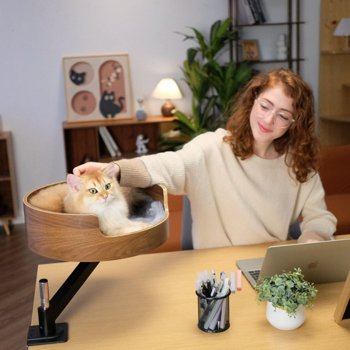 Bureau Kattenmand | Draaibaar, Verstelbaar & Dubbele Mand