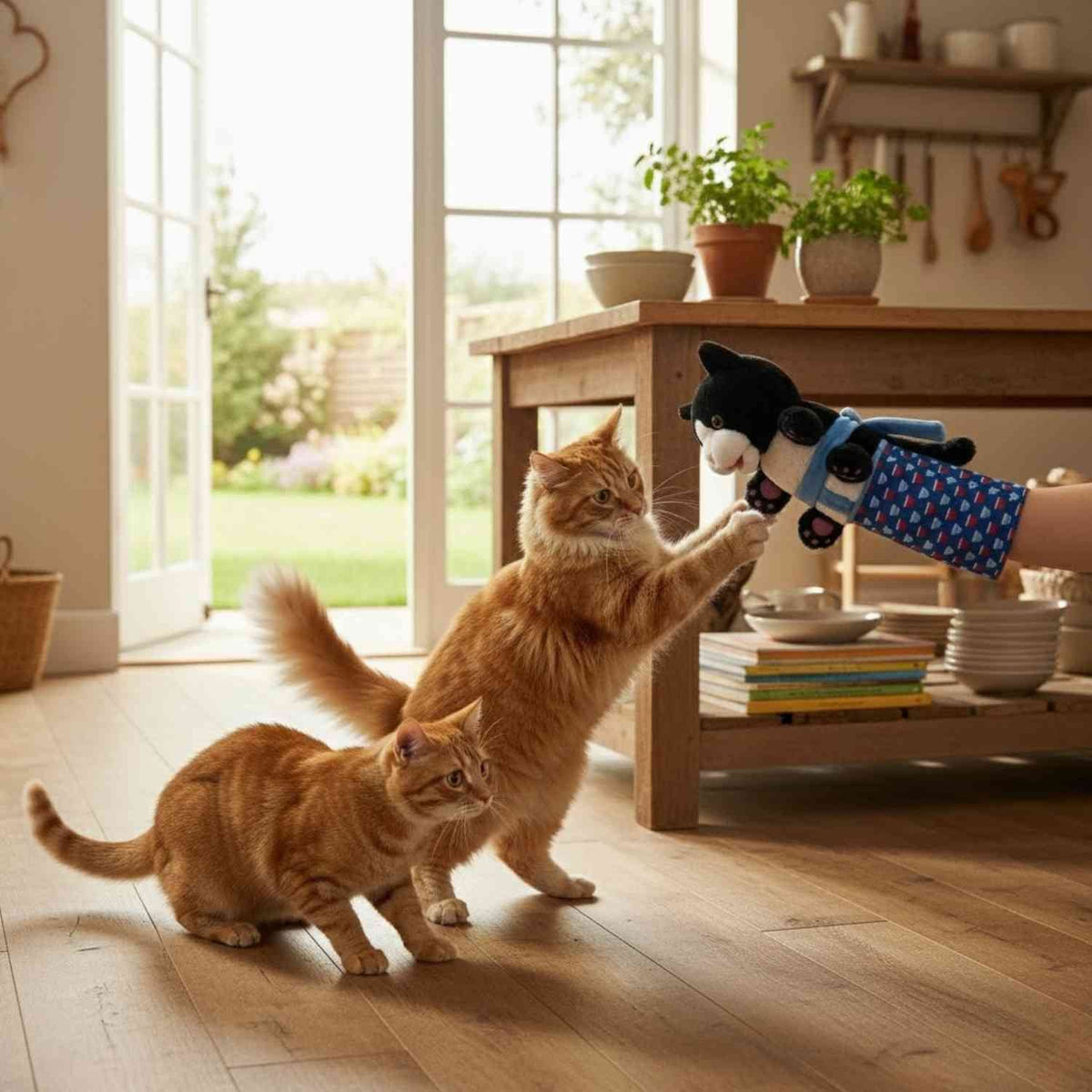 Kattenhandschoen Pop Speelset | Leuk Poppenspel & Actief Vermaak