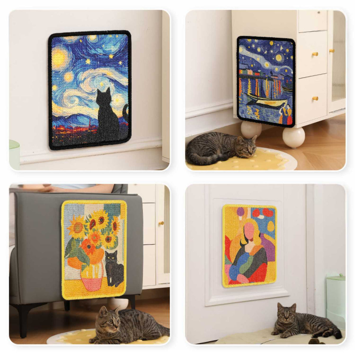 Kattenkrabmat Schilderij Sisal | Slijtvast Scherpen van Klauwen & Decorstuk