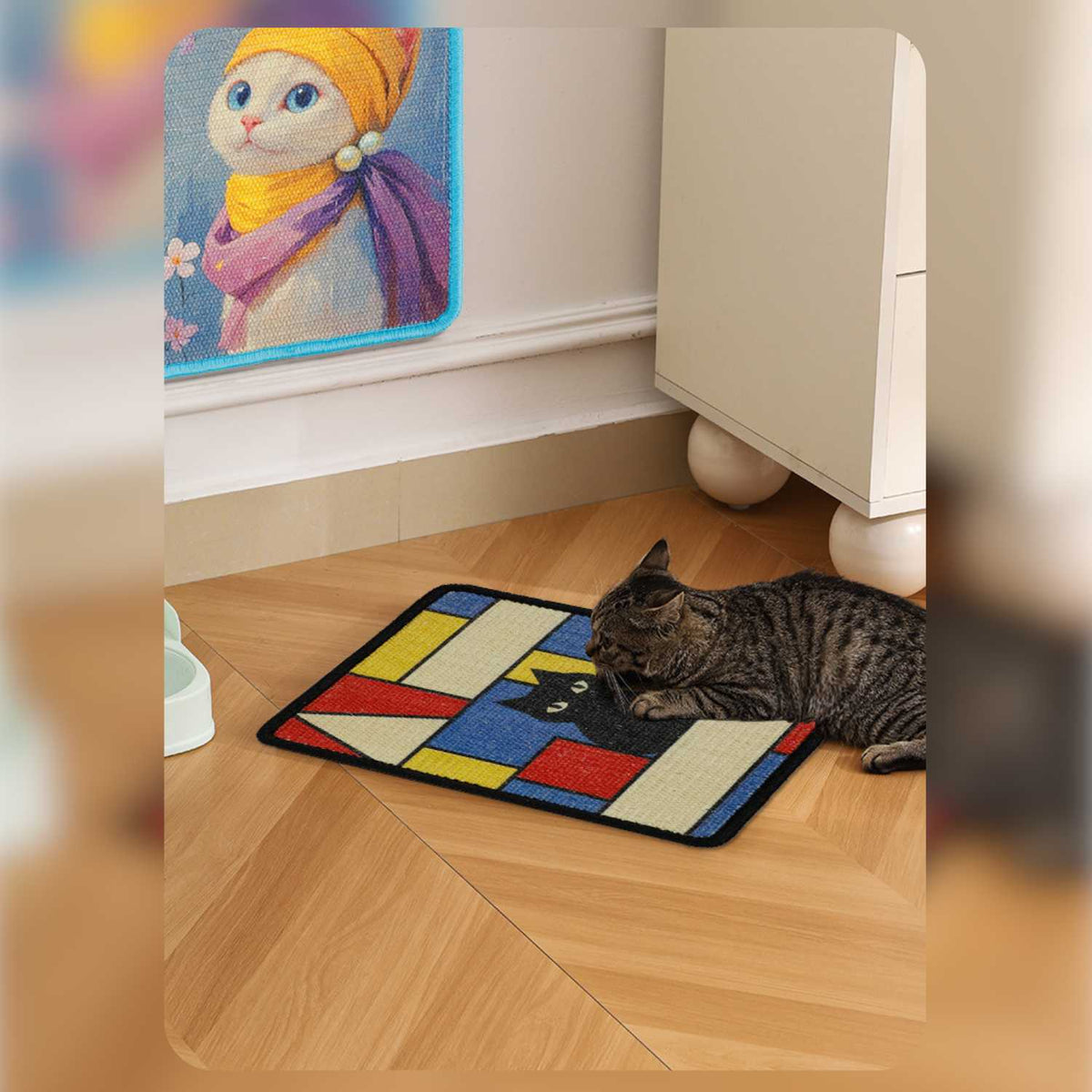 Kattenkrabmat Schilderij Sisal | Slijtvast Scherpen van Klauwen & Decorstuk