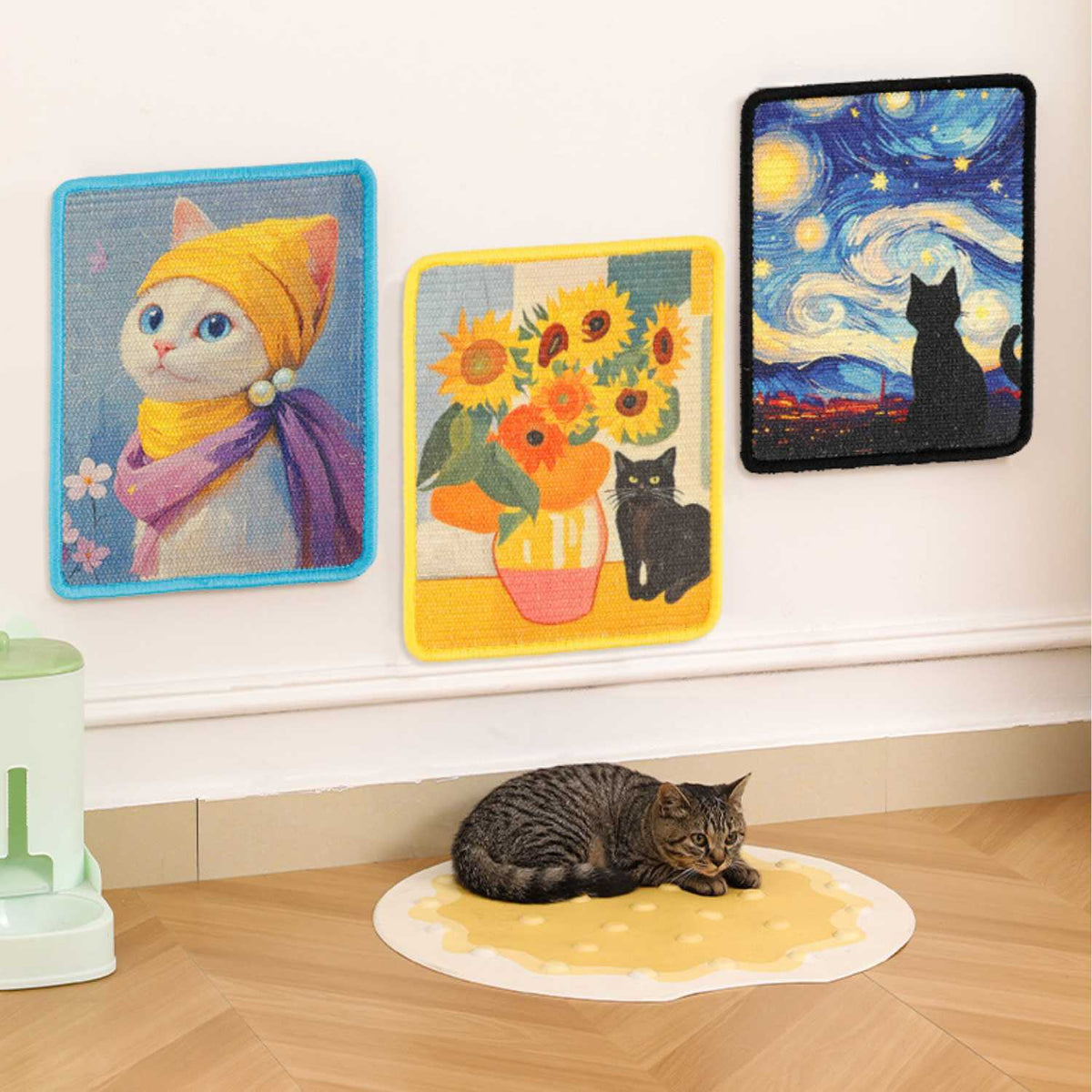 Kattenkrabmat Schilderij Sisal | Slijtvast Scherpen van Klauwen & Decorstuk