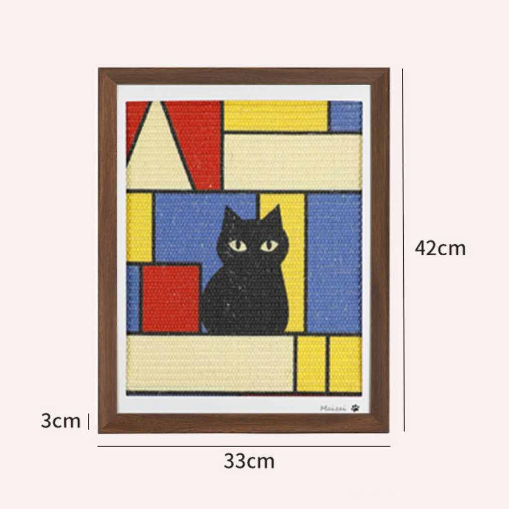 Kattenkrabplank Schilderij met Frame | Slijtvast Speel- & Decorstuk
