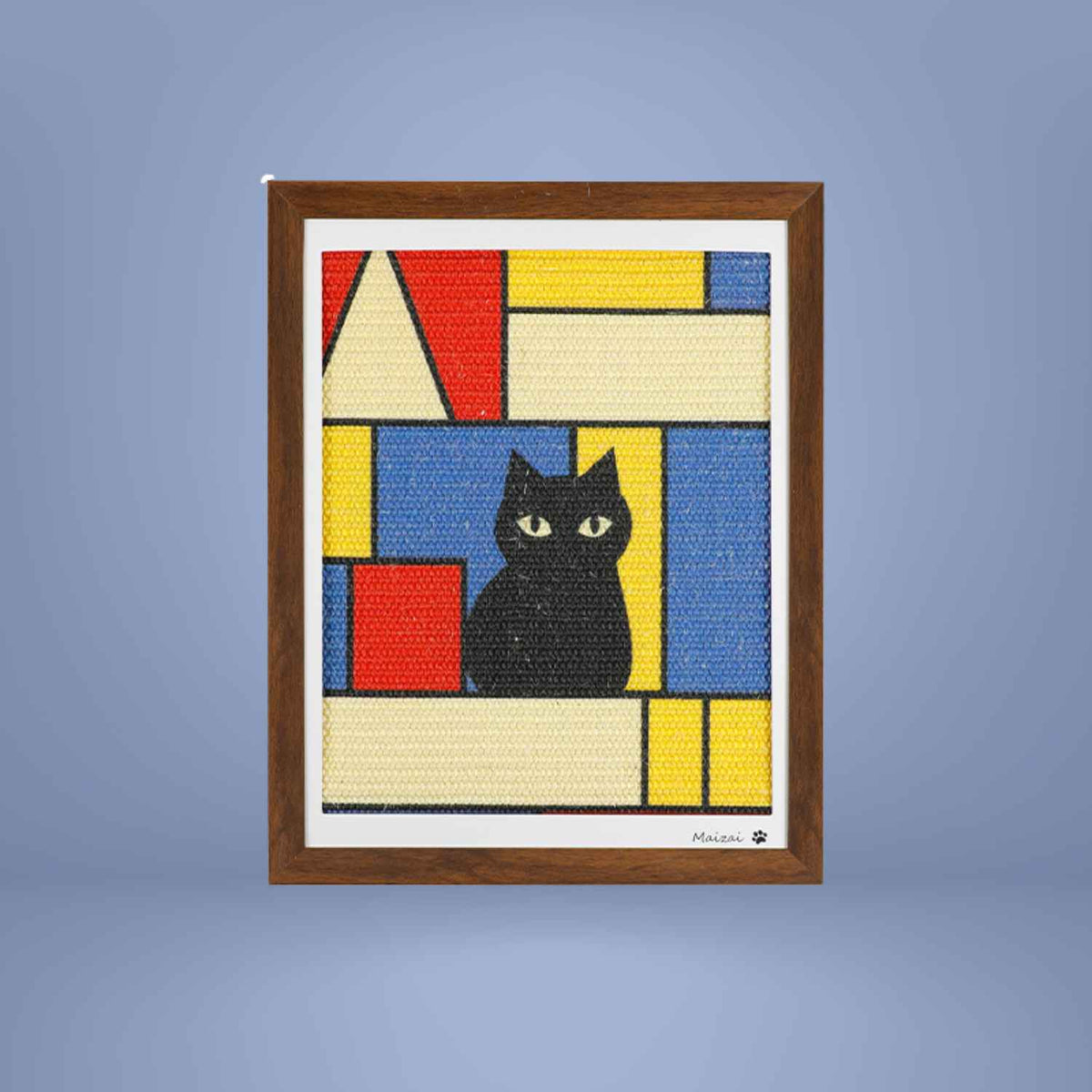 Kattenkrabplank Schilderij met Frame | Slijtvast Speel- & Decorstuk