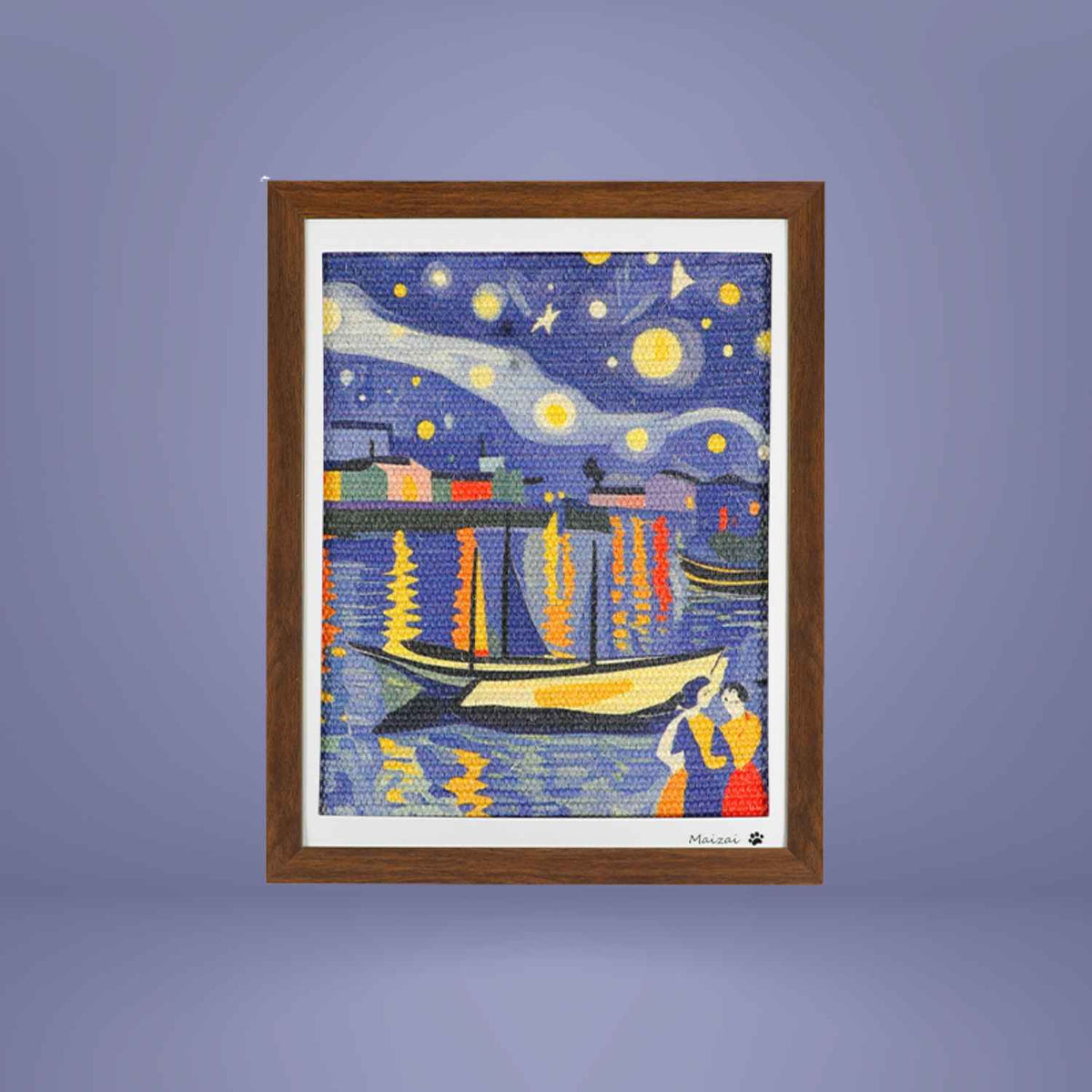 Kattenkrabplank Schilderij met Frame | Slijtvast Speel- & Decorstuk