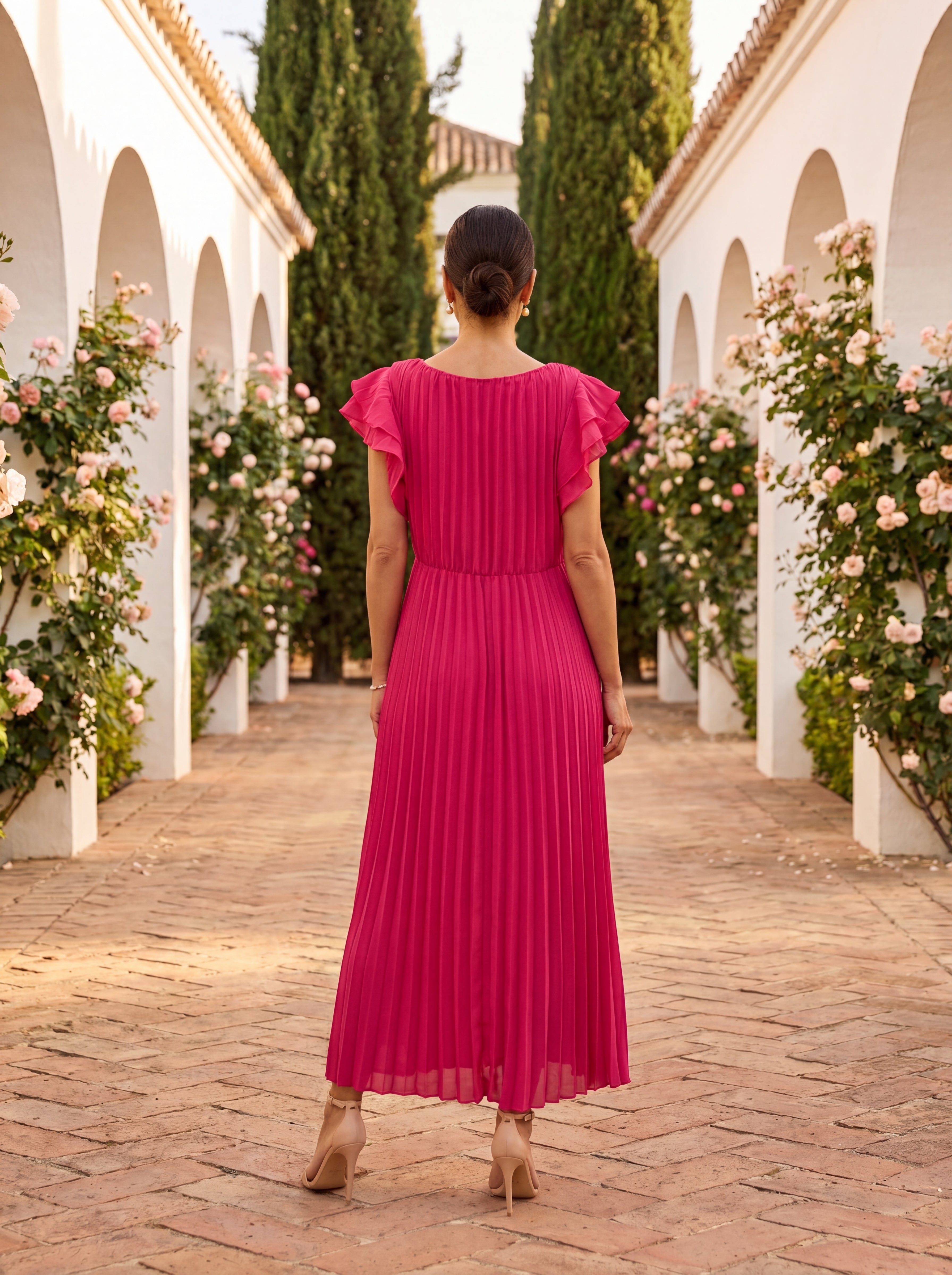 Seraphina | Elegante Maxi Jurk met Geplooide Taille