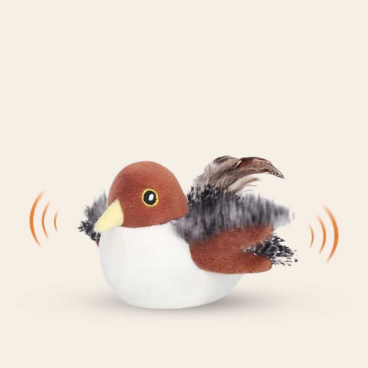 CharmPaws® Realistische Simulatie Vogel voor Katten - Kleine Mus (Flappert + Tjilpt)