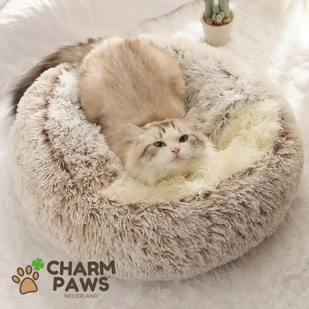 CharmPaws® Luxe Kalmerend Slaapnest - Voor Katten & Kleine Honden