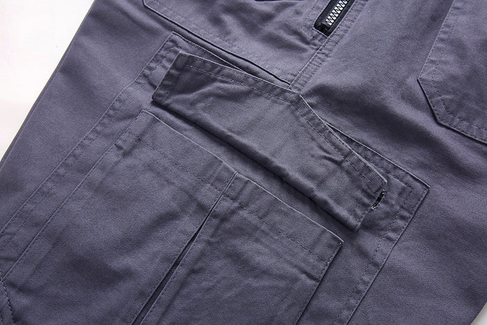 Heren outdoor shorts met 8 zakken – Duurzaam katoen & verstelbare taille – Perfect voor wandelen, vissen en reizen 🌲