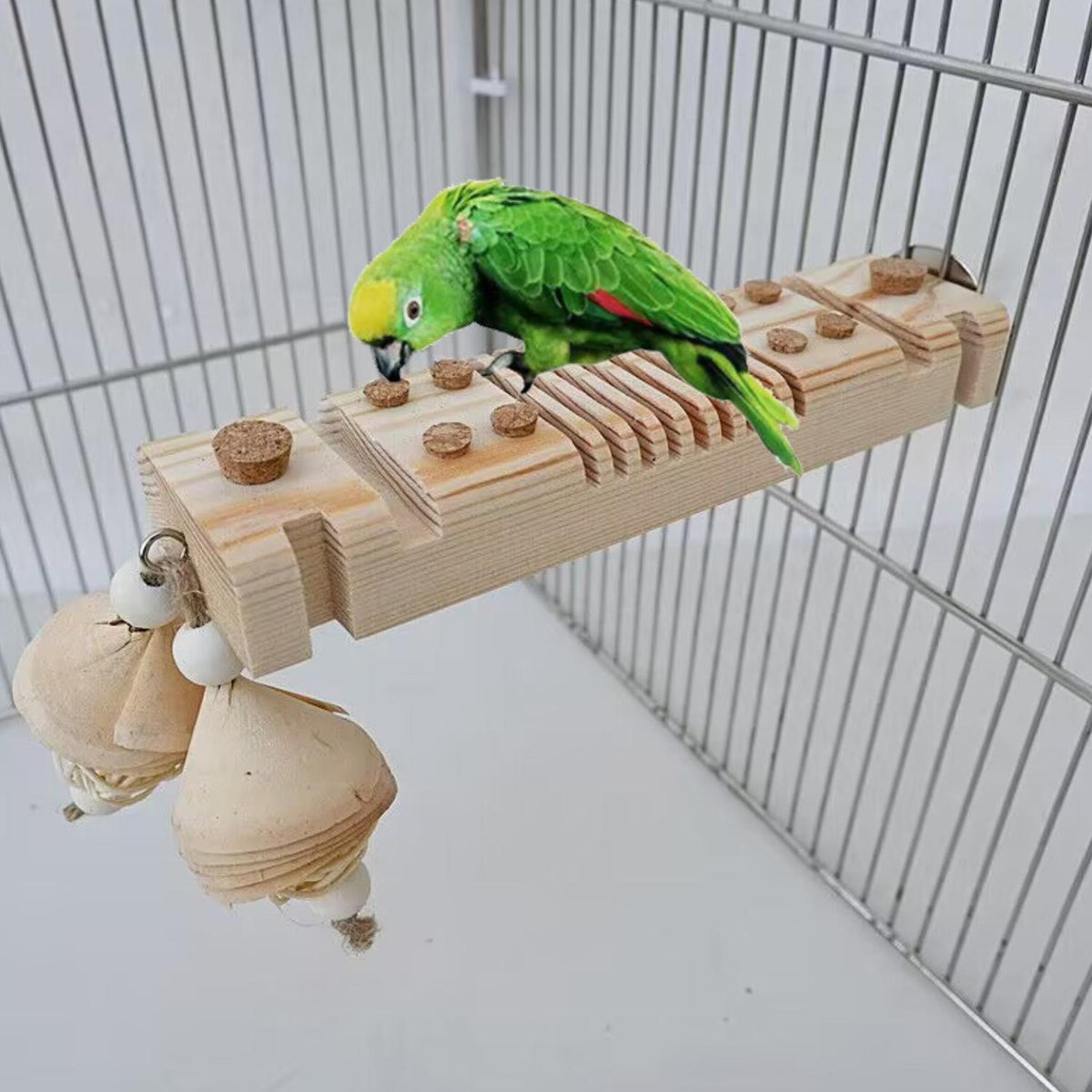 Natuurlijk Houten Vogel Kauwplank | Natuurlijk Kauwen voor Gezonde Snavels