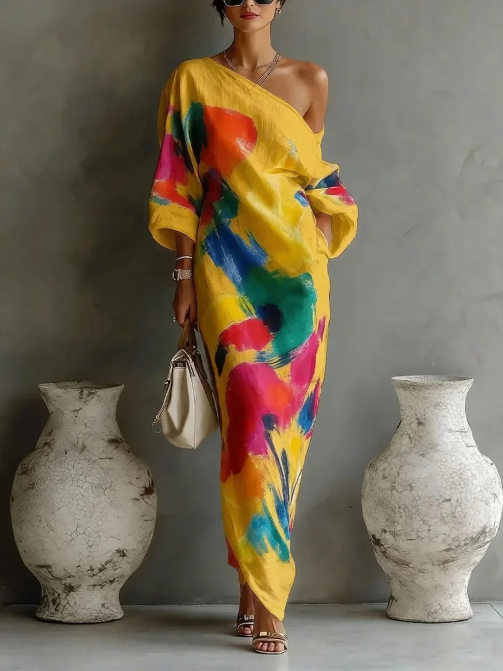 Glenda | Kleurrijke Maxi Jurk