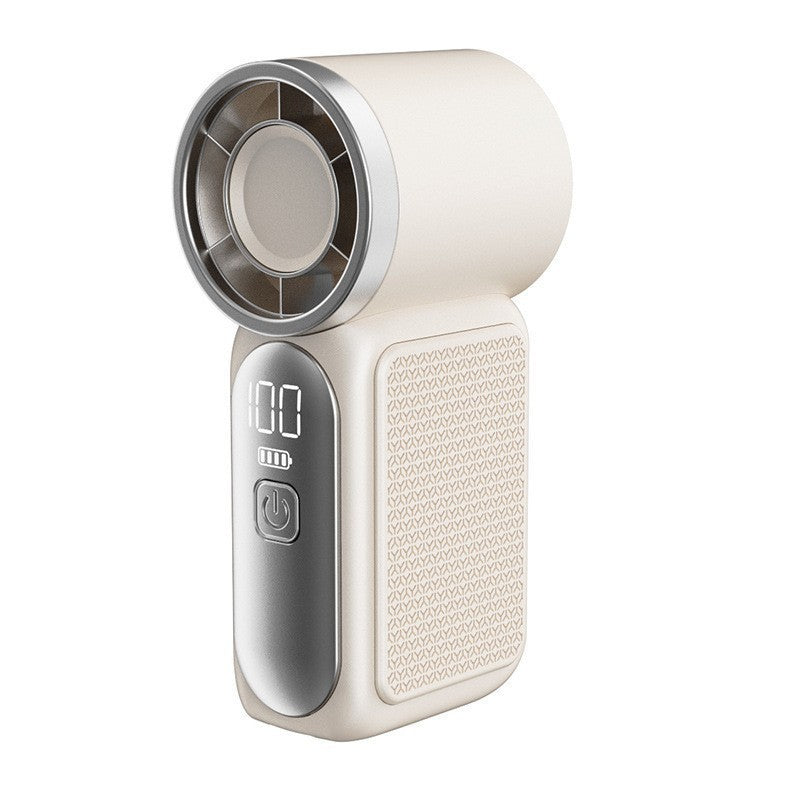 🌬️ Turbo Handheld Fan – LED Display, 6 Speeds, 3000mAh 🔋