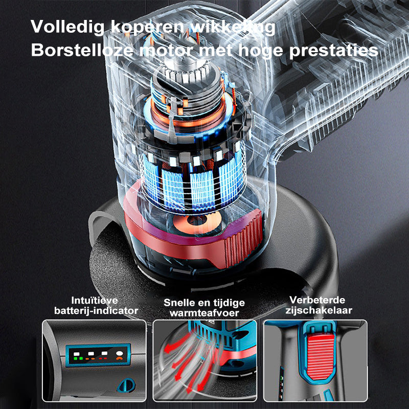 🎁2026 Nieuw binnen 50% KORTING💥Mini-hoekslijpmachine zonder borstels