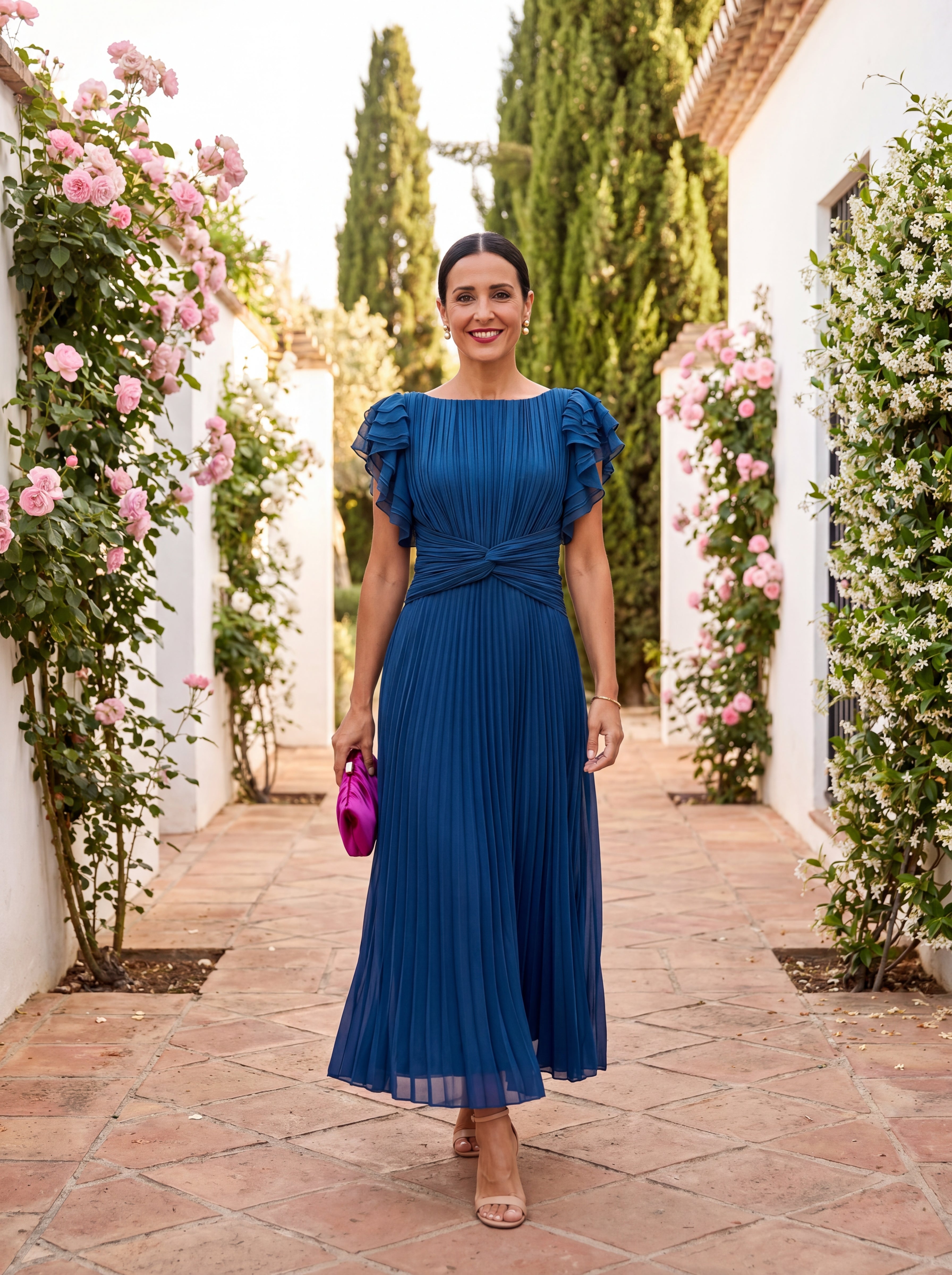Seraphina | Elegante Maxi Jurk met Geplooide Taille
