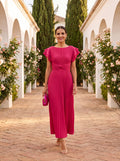 Seraphina | Elegante Maxi Jurk met Geplooide Taille