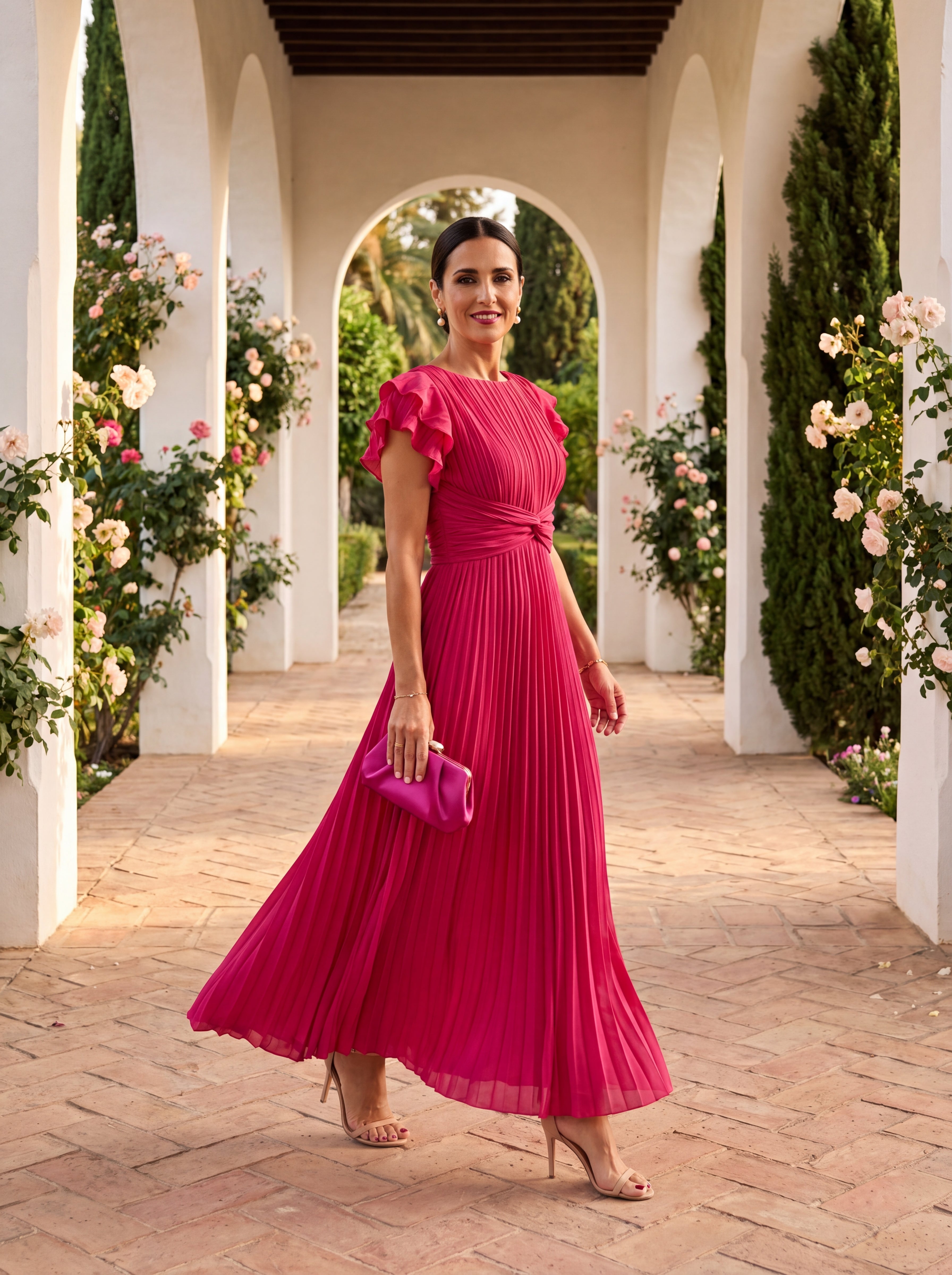 Seraphina | Elegante Maxi Jurk met Geplooide Taille