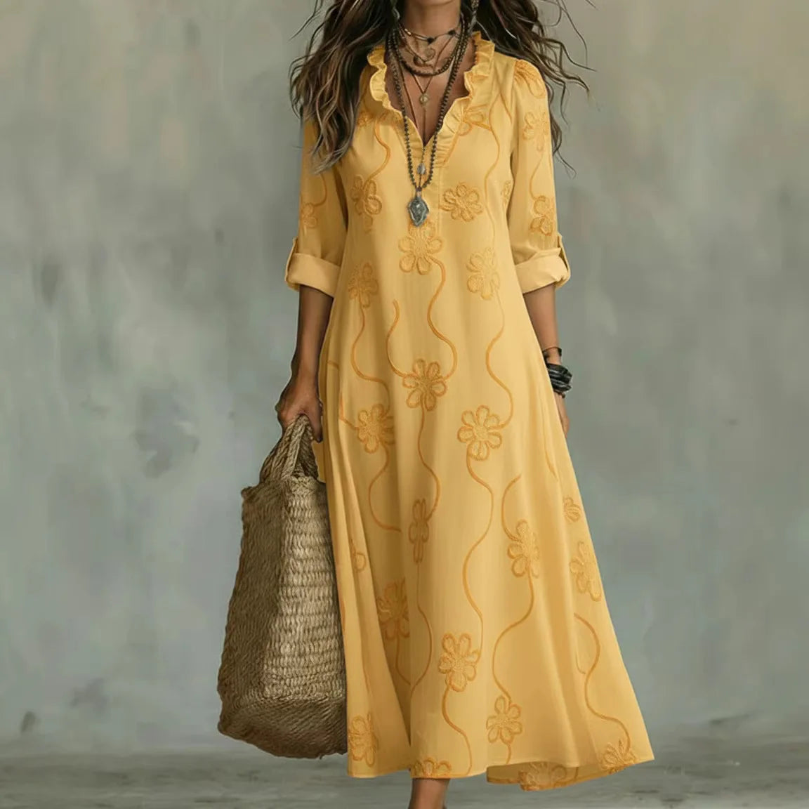 Sienna™ |  Buikcamouflerende Bloemen Zomerjurk