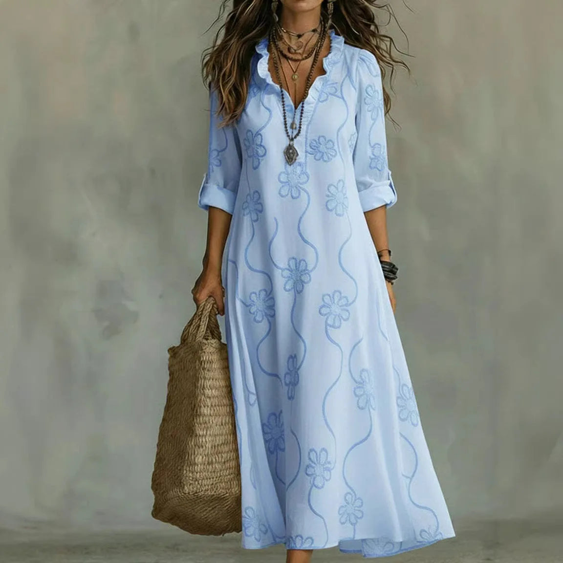 Sienna™ |  Buikcamouflerende Bloemen Zomerjurk