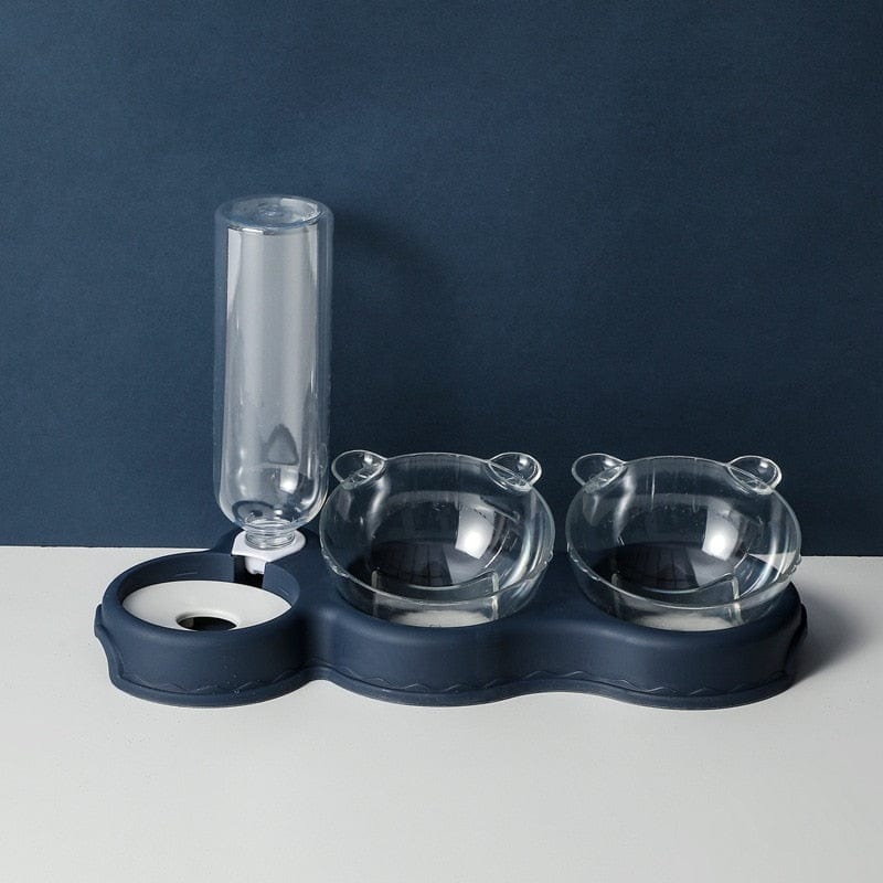 Voerbak en waterdispenser voor katten en kleine honden 3-in-1