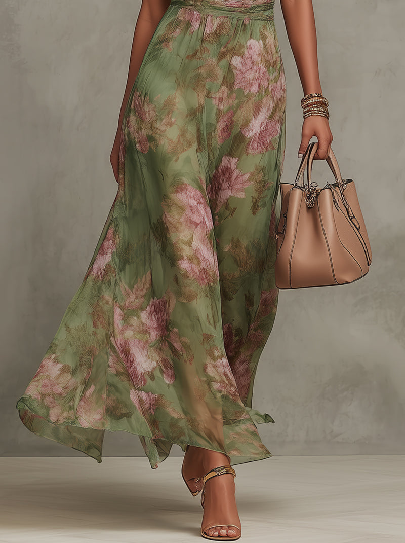 Livia | Maxidress Halter Bloemig Elegant