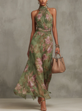 Livia | Maxidress Halter Bloemig Elegant