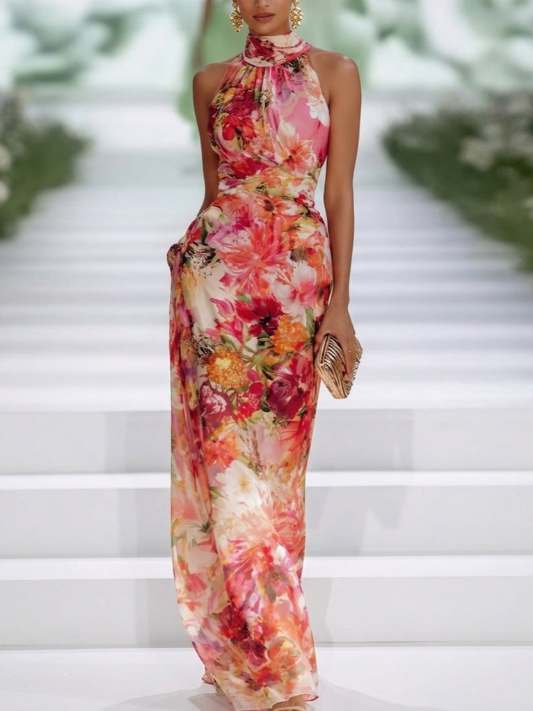 Rosalie™ | Bloemen Buikcamouflerende Maxi Jurk