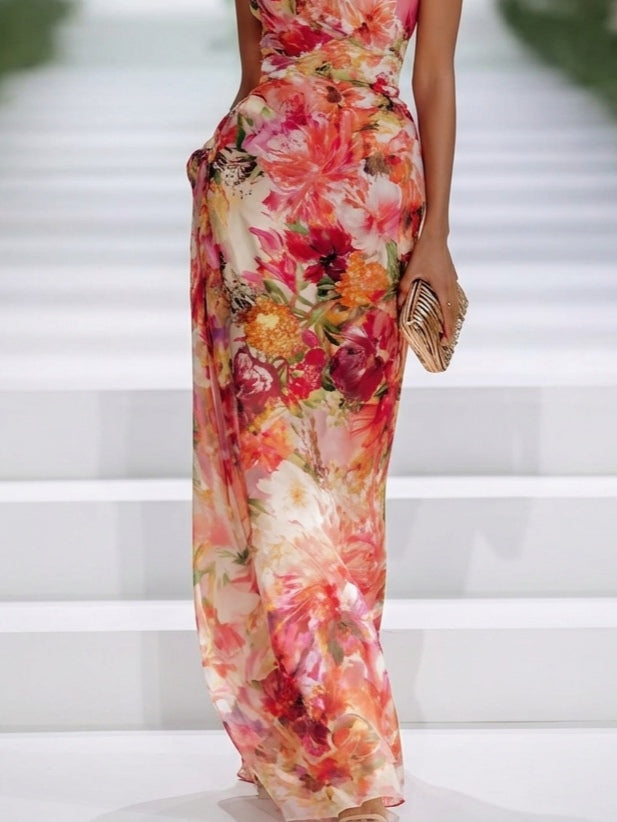 Rosalie™ | Bloemen Buikcamouflerende Maxi Jurk